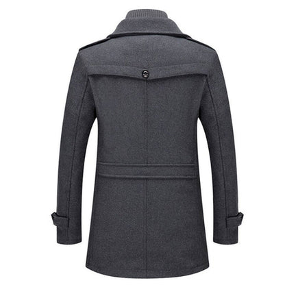 ⏳Limited-Time 50% Off⏰Men Classic Blends Wool Trench Coat 🧥