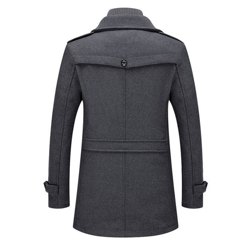 ⏳Limited-Time 50% Off⏰Men Classic Blends Wool Trench Coat 🧥
