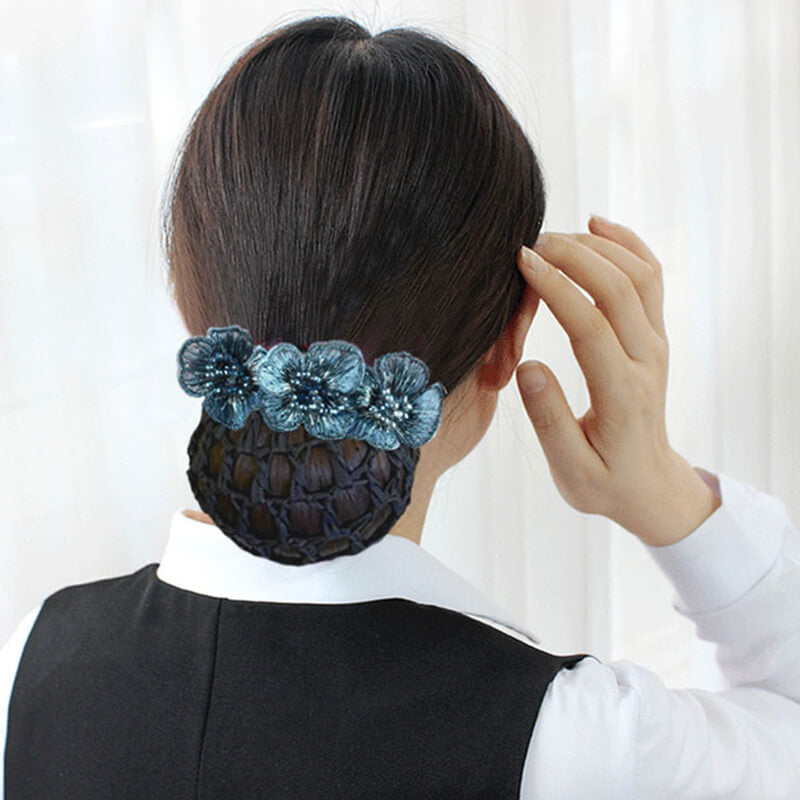 Flower Design Detachable Hairnet Barrette（Buy 1 Get 1 Free）