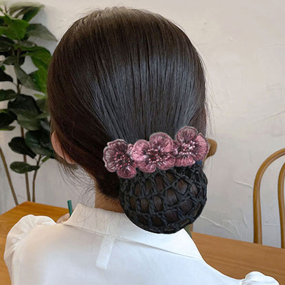 Flower Design Detachable Hairnet Barrette（Buy 1 Get 1 Free）