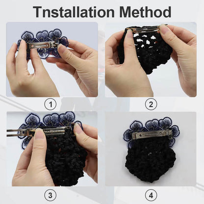 Flower Design Detachable Hairnet Barrette（Buy 1 Get 1 Free）