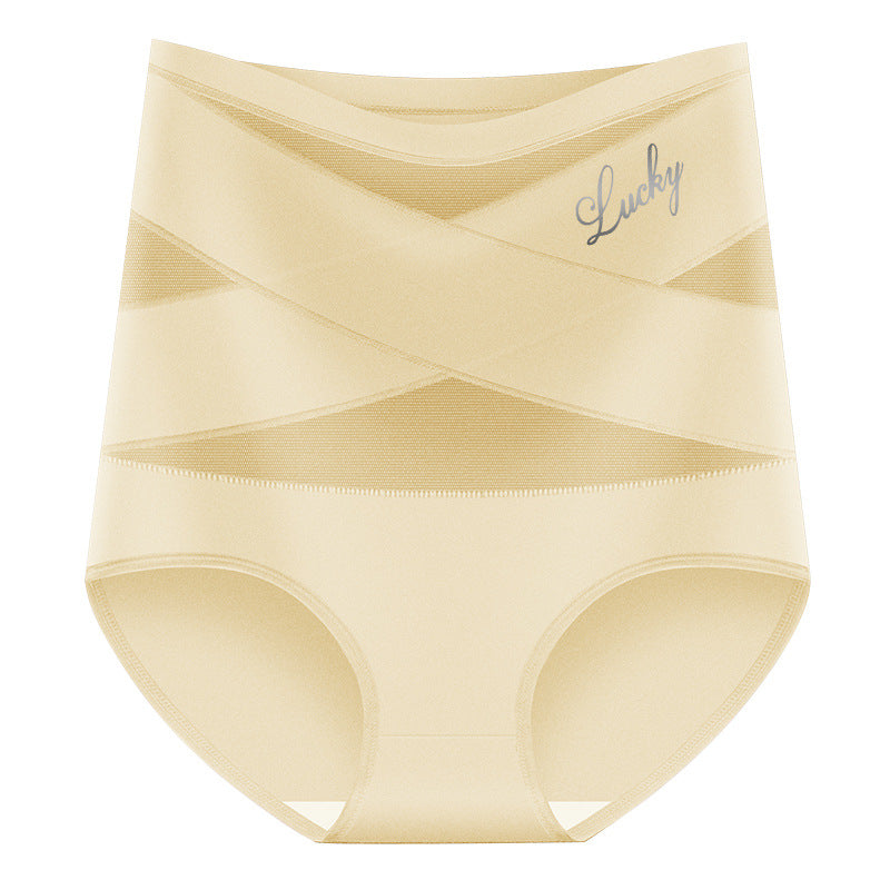 🌸2026 HOT SALE🥳✨Plus-Size High-Waist Cross Tummy Control Panties