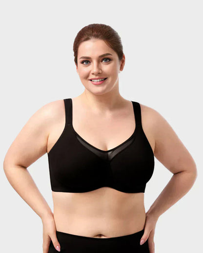 🏆Last Day £14.99!!- BUY 1 GET 1 FREE(Add 2pcs to your shopping cart)💐Women's Elegant Sheer Full Coverage Plus Size Bra