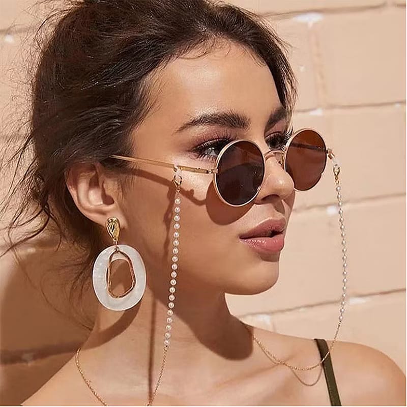 Cadena de perlas de lujo – Elegante accesorio para gafas