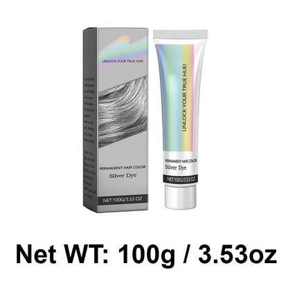 🎁2-in-1 Natural Essence Extract Silver Hair Dye🔥Vegan, Damage-Free & Instagram-Worthy Gray Hair! 📸