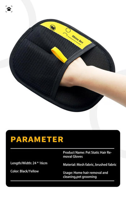 🔥2026 Hot Sale 40% OFF⚡ 50K+ SOLD! 🎁Reusable Electrostatic Pet Hair Removal Glove - Works on Clothes, Couch, Car & All Fabric Surfaces