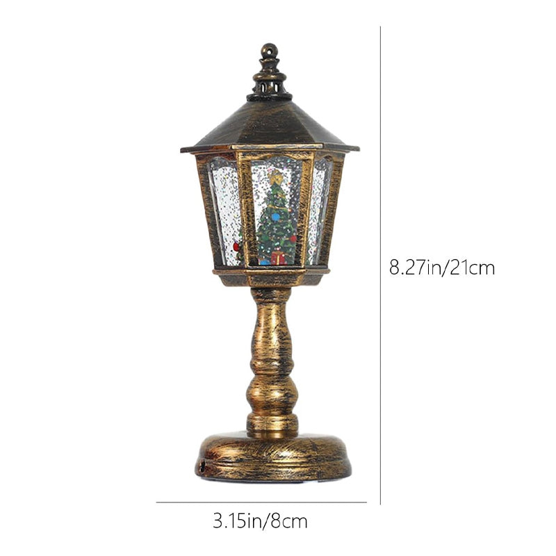 Christmas Luminous Snow Night Light with Music - Decorative Snow Globe Lamp for Shelves & Gifts
