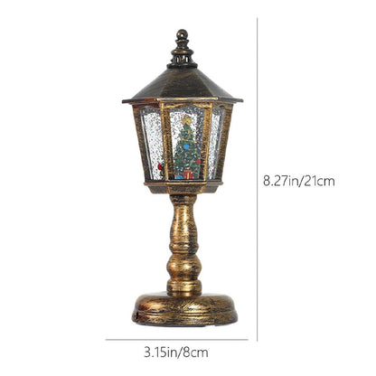 Christmas Luminous Snow Night Light with Music - Decorative Snow Globe Lamp for Shelves & Gifts