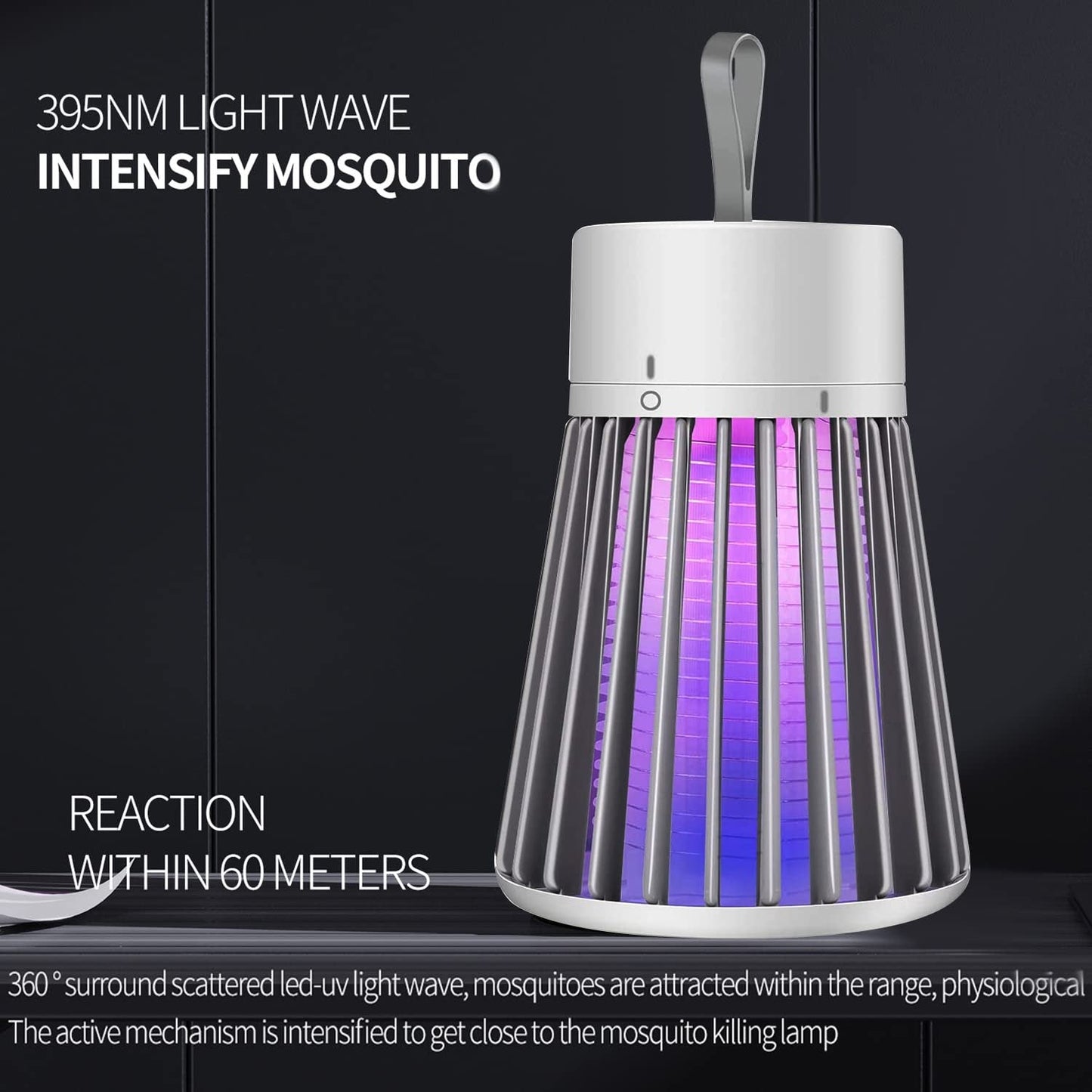🔥2026 Hot Sale 🦟USB/Rechargeable Portable Mosquito & Fly Trap Lamp for Indoor & Outdoor