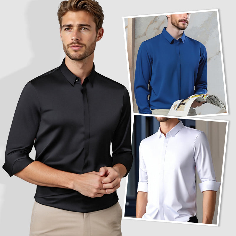 🔥2025 Hot Sale🔥Men's Wrinkle-Free Button-Down Shirt