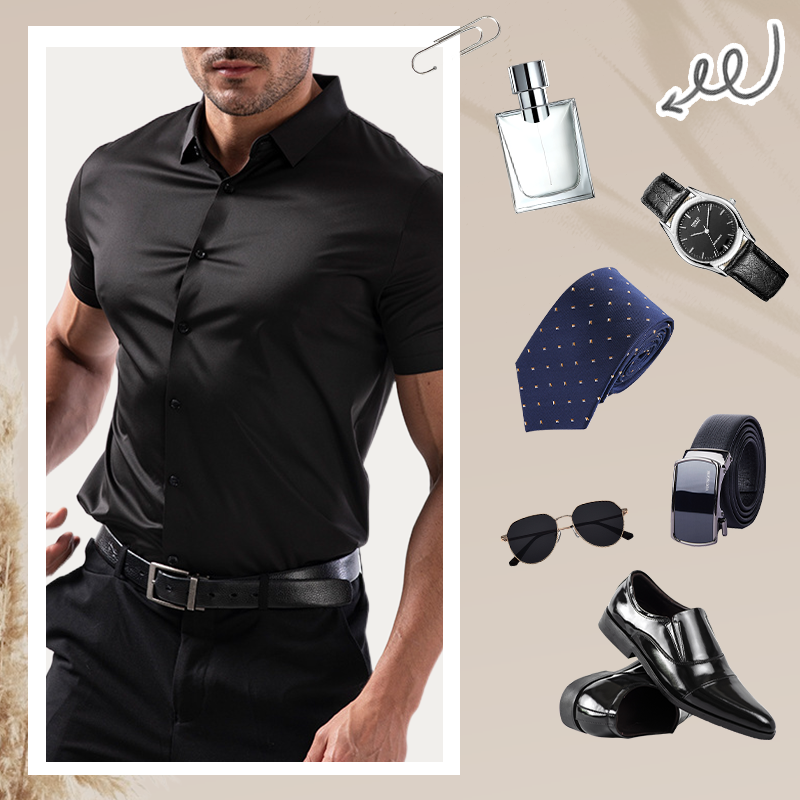 🔥Hot Sale 50% Off🔥Men's Short Sleeve 4-Way Stretch Shirt