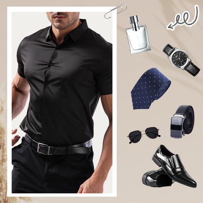 🔥Hot Sale 50% Off🔥Men's Short Sleeve 4-Way Stretch Shirt