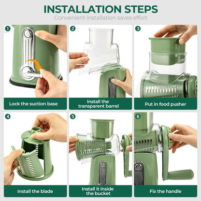 💥Kitchen Ally 5-in-1 Food Chopper👨‍🍳Safe Lock Design, Easy-Clean Removable Blades & Anti-Jam Pulse Mode
