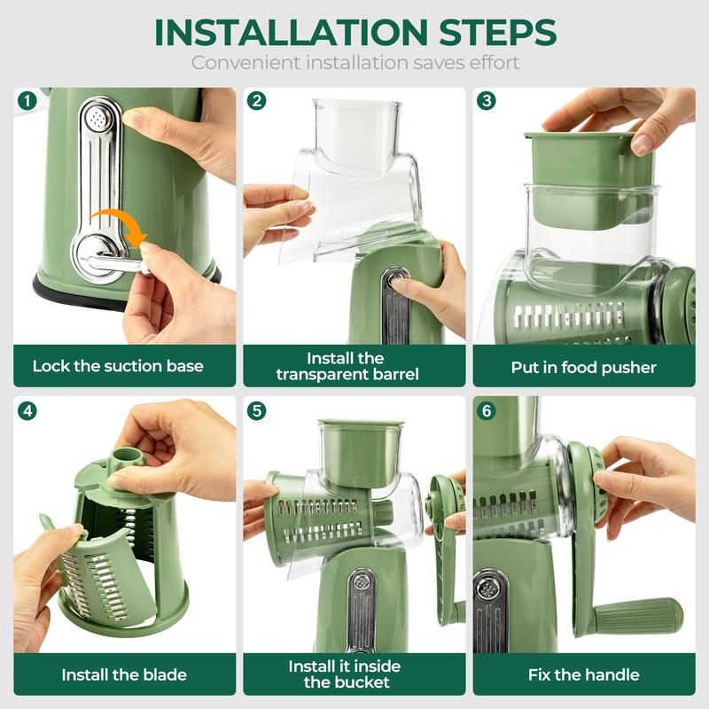 💥Kitchen Ally 5-in-1 Food Chopper👨‍🍳Safe Lock Design, Easy-Clean Removable Blades & Anti-Jam Pulse Mode