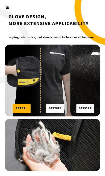 🔥2026 Hot Sale 40% OFF⚡ 50K+ SOLD! 🎁Reusable Electrostatic Pet Hair Removal Glove - Works on Clothes, Couch, Car & All Fabric Surfaces