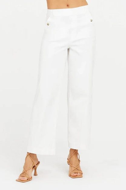 🔥2025 HOT SALE🔥Stretch Twill Cropped Wide Leg Pants | High Waist | Loose & Comfortable