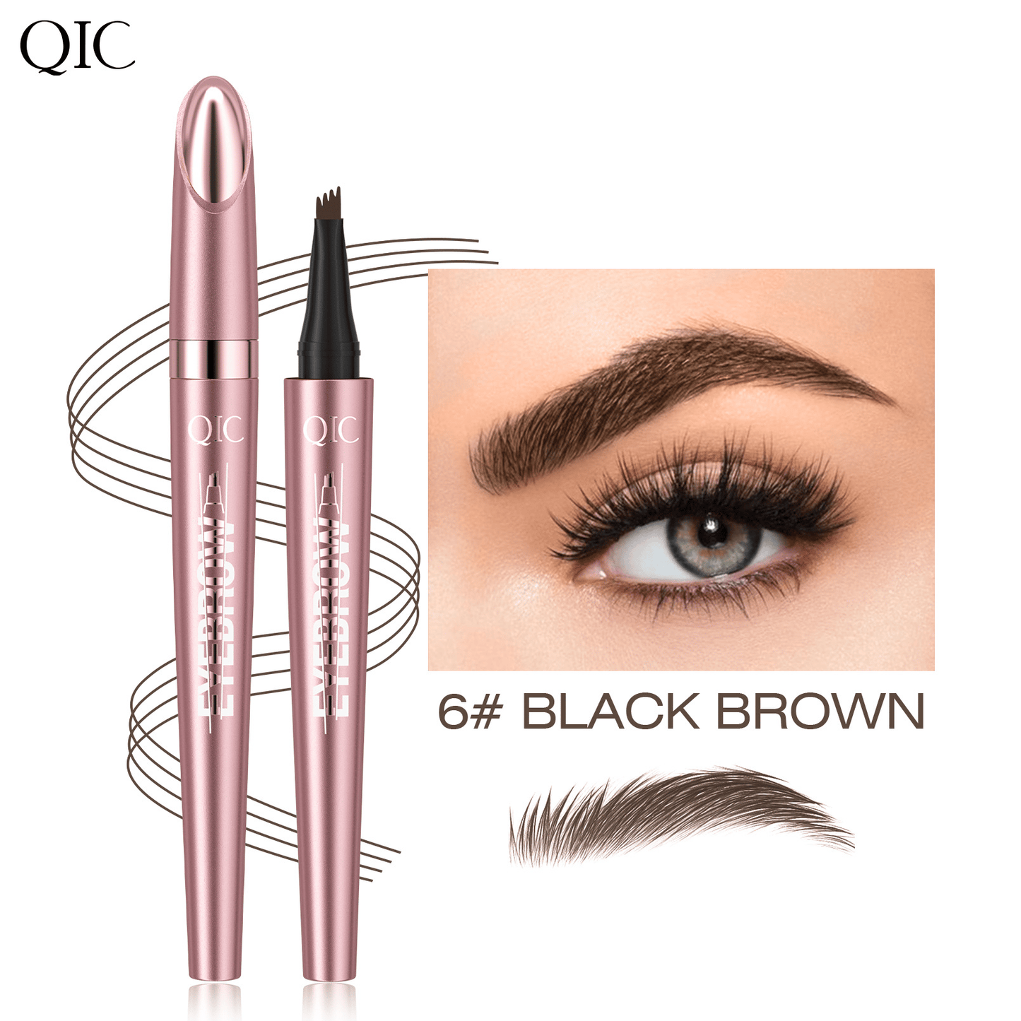 🥳BUY 1 GET 1 FREE 💞50K+ SOLD!💥✨3D Natural-Looking Eyebrow Pencil– 4-prong tip creates natural hair-like strokes. Waterproof, smudge-proof & lasts 24h