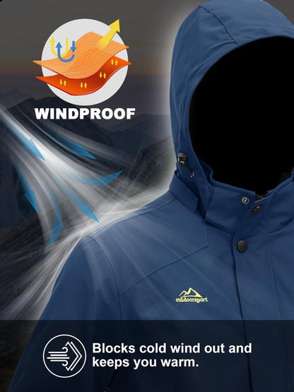 🔥Hot Sale 50% Off🎁Men's Lightweight Windbreaker Rain Jacket Raincoat with Detachable Hood for Hiking Fishing Activewear