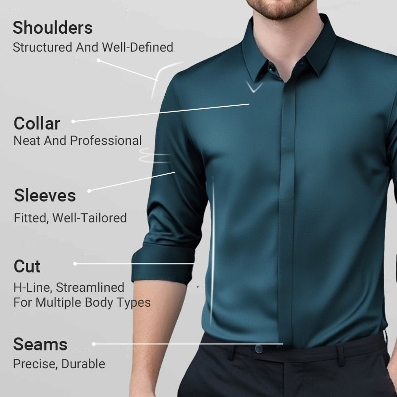 🔥2025 Hot Sale🔥Men's Wrinkle-Free Button-Down Shirt