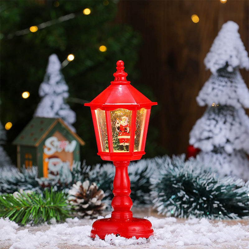 Christmas Luminous Snow Night Light with Music - Decorative Snow Globe Lamp for Shelves & Gifts
