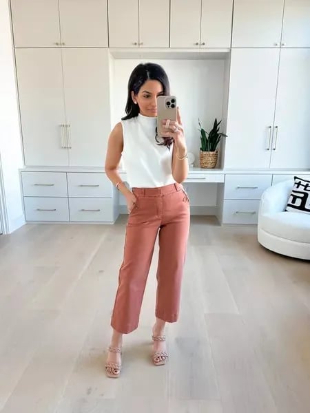 🔥2025 HOT SALE🔥Stretch Twill Cropped Wide Leg Pants | High Waist | Loose & Comfortable