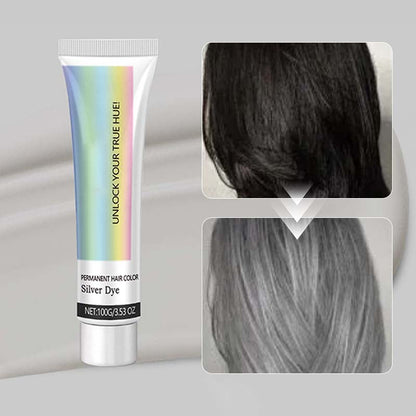 🎁2-in-1 Natural Essence Extract Silver Hair Dye🔥Vegan, Damage-Free & Instagram-Worthy Gray Hair! 📸
