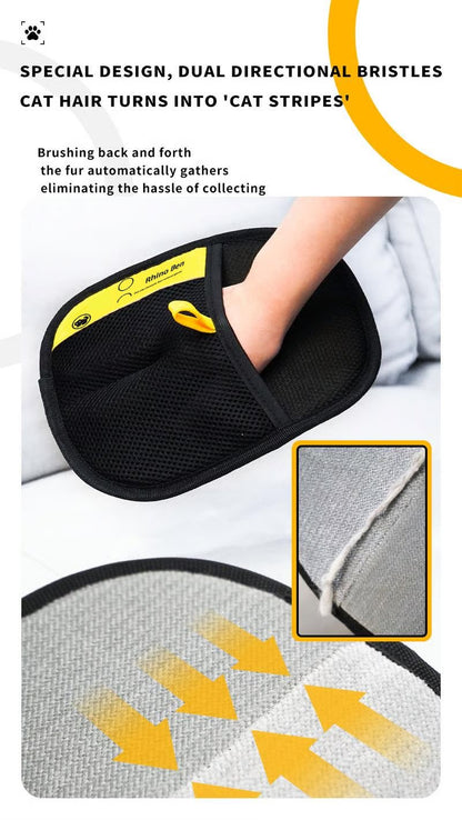 🔥2026 Hot Sale 40% OFF⚡ 50K+ SOLD! 🎁Reusable Electrostatic Pet Hair Removal Glove - Works on Clothes, Couch, Car & All Fabric Surfaces