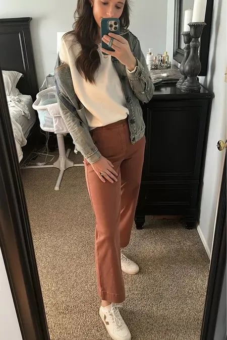 🔥2025 HOT SALE🔥Stretch Twill Cropped Wide Leg Pants | High Waist | Loose & Comfortable