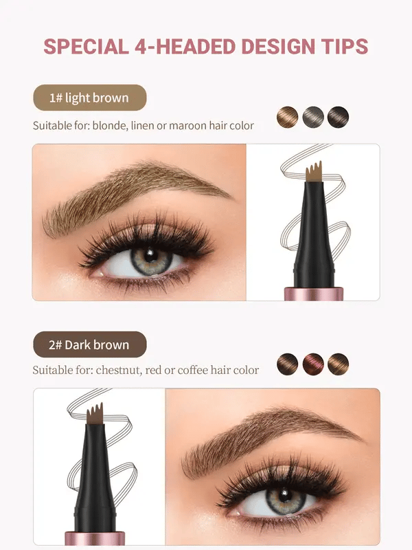 🥳BUY 1 GET 1 FREE 💞50K+ SOLD!💥✨3D Natural-Looking Eyebrow Pencil– 4-prong tip creates natural hair-like strokes. Waterproof, smudge-proof & lasts 24h