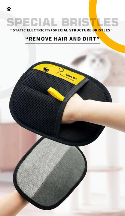 🔥2026 Hot Sale 40% OFF⚡ 50K+ SOLD! 🎁Reusable Electrostatic Pet Hair Removal Glove - Works on Clothes, Couch, Car & All Fabric Surfaces