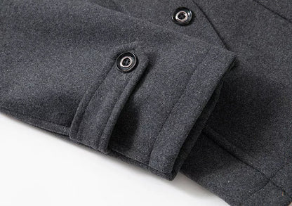 ⏳Limited-Time 50% Off⏰Men Classic Blends Wool Trench Coat 🧥