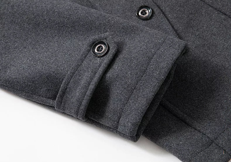 ⏳Limited-Time 50% Off⏰Men Classic Blends Wool Trench Coat 🧥