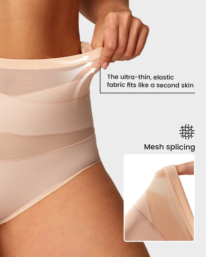 🌸2026 HOT SALE🥳✨Plus-Size High-Waist Cross Tummy Control Panties