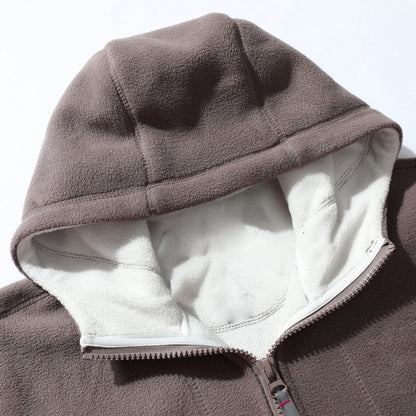 🎅Christmas Pre-Sale🎁Men's Double-Faced Faux Fleece Warm Hooded Jacket