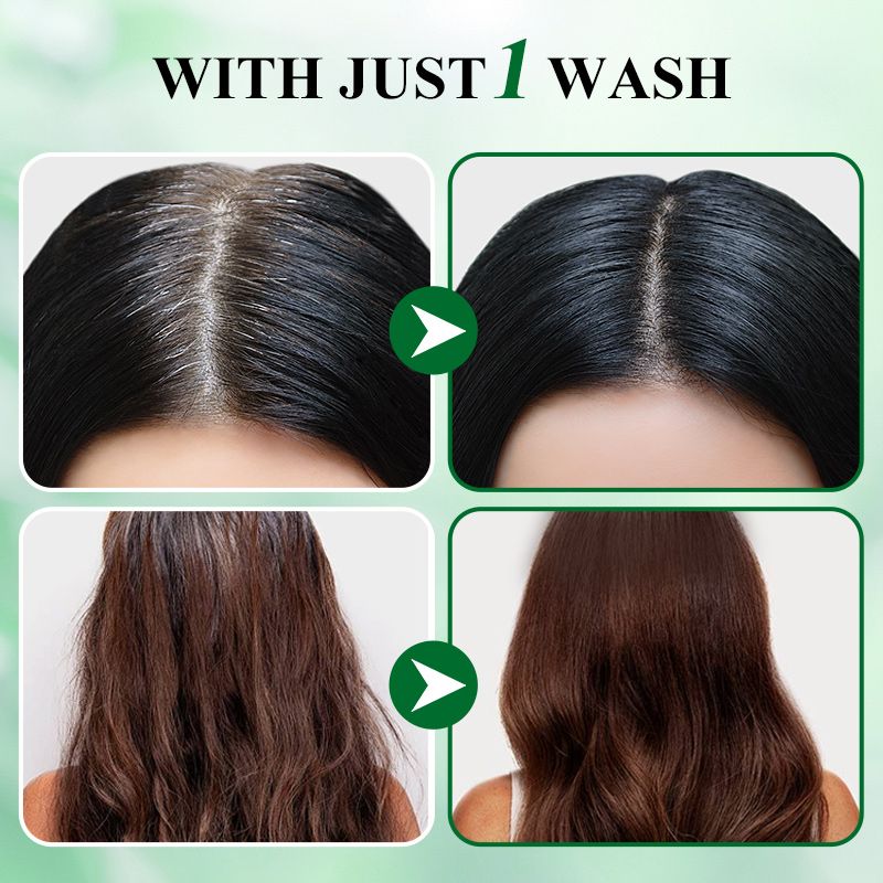 🌱 Pure Plant Extract Bubble Hair Dye Shampoo - 98% Natural Ingredients, Perfect for Sensitive Scalp & First-Timers!