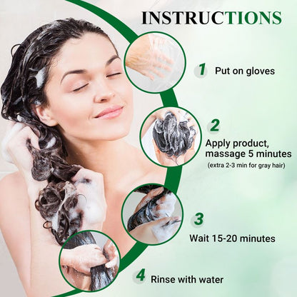 🌱 Pure Plant Extract Bubble Hair Dye Shampoo - 98% Natural Ingredients, Perfect for Sensitive Scalp & First-Timers!