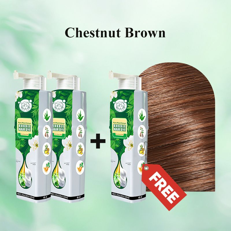 🌱 Pure Plant Extract Bubble Hair Dye Shampoo - 98% Natural Ingredients, Perfect for Sensitive Scalp & First-Timers!