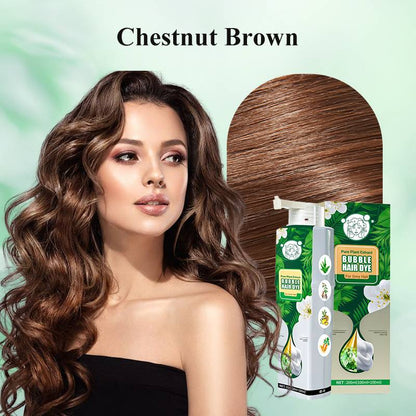 🌱 Pure Plant Extract Bubble Hair Dye Shampoo - 98% Natural Ingredients, Perfect for Sensitive Scalp & First-Timers!