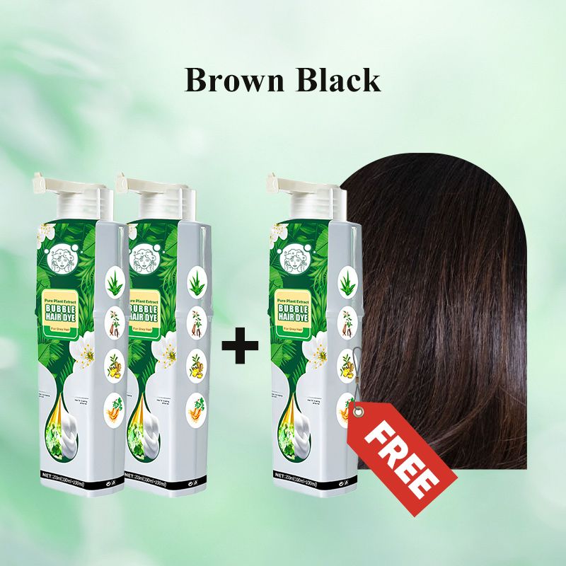🌱 Pure Plant Extract Bubble Hair Dye Shampoo - 98% Natural Ingredients, Perfect for Sensitive Scalp & First-Timers!