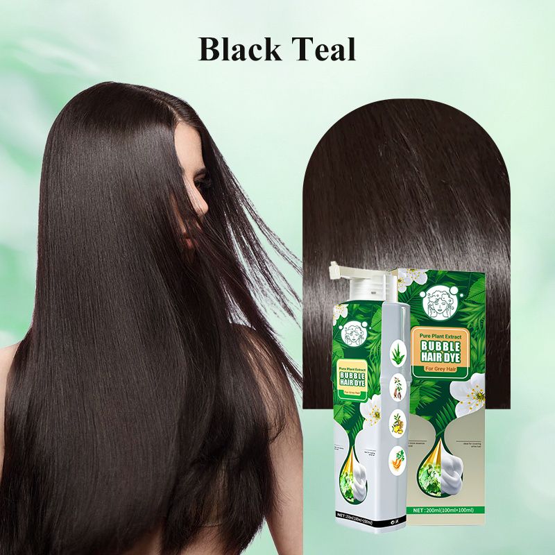 🌱 Pure Plant Extract Bubble Hair Dye Shampoo - 98% Natural Ingredients, Perfect for Sensitive Scalp & First-Timers!