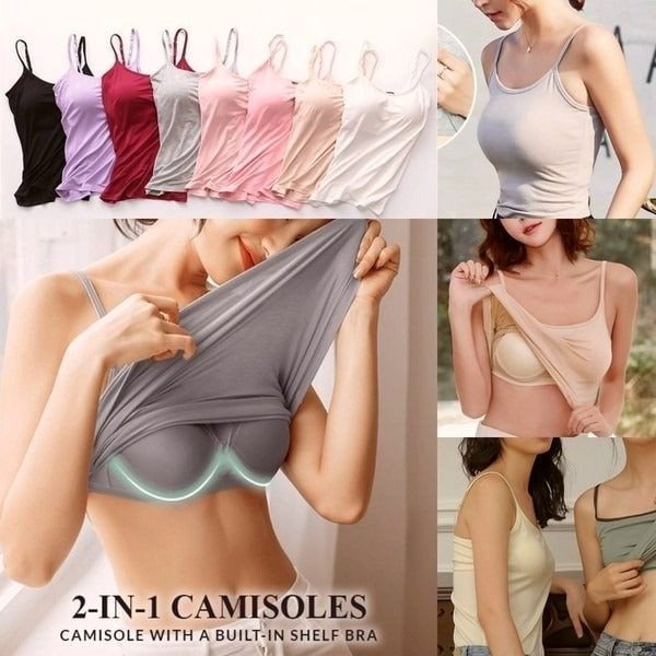 ✨【Padding Magic】Confidence Boost Tank ✨ | Adjustable Removable Pads | Ribbed Contour Fit | Instagram Worry-Free Outline
