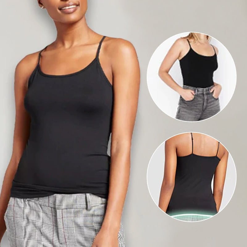 ✨【Padding Magic】Confidence Boost Tank ✨ | Adjustable Removable Pads | Ribbed Contour Fit | Instagram Worry-Free Outline