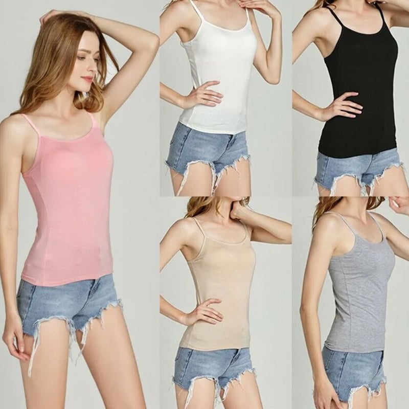 ✨【Padding Magic】Confidence Boost Tank ✨ | Adjustable Removable Pads | Ribbed Contour Fit | Instagram Worry-Free Outline