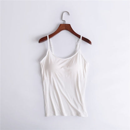 ✨【Padding Magic】Confidence Boost Tank ✨ | Adjustable Removable Pads | Ribbed Contour Fit | Instagram Worry-Free Outline