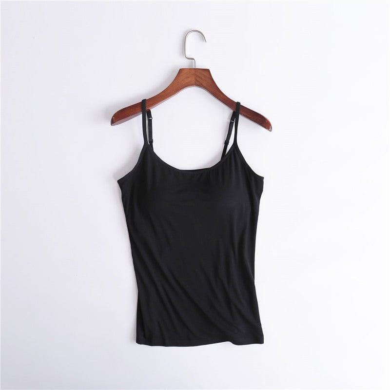 ✨【Padding Magic】Confidence Boost Tank ✨ | Adjustable Removable Pads | Ribbed Contour Fit | Instagram Worry-Free Outline