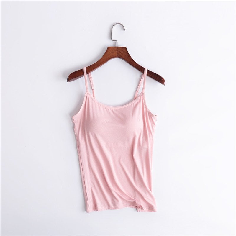 ✨【Padding Magic】Confidence Boost Tank ✨ | Adjustable Removable Pads | Ribbed Contour Fit | Instagram Worry-Free Outline