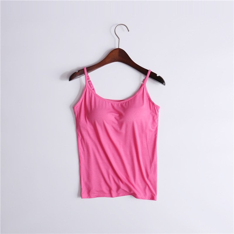 ✨【Padding Magic】Confidence Boost Tank ✨ | Adjustable Removable Pads | Ribbed Contour Fit | Instagram Worry-Free Outline