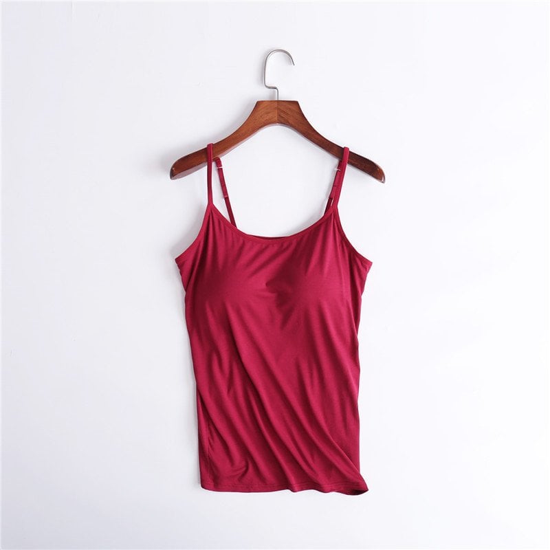 ✨【Padding Magic】Confidence Boost Tank ✨ | Adjustable Removable Pads | Ribbed Contour Fit | Instagram Worry-Free Outline