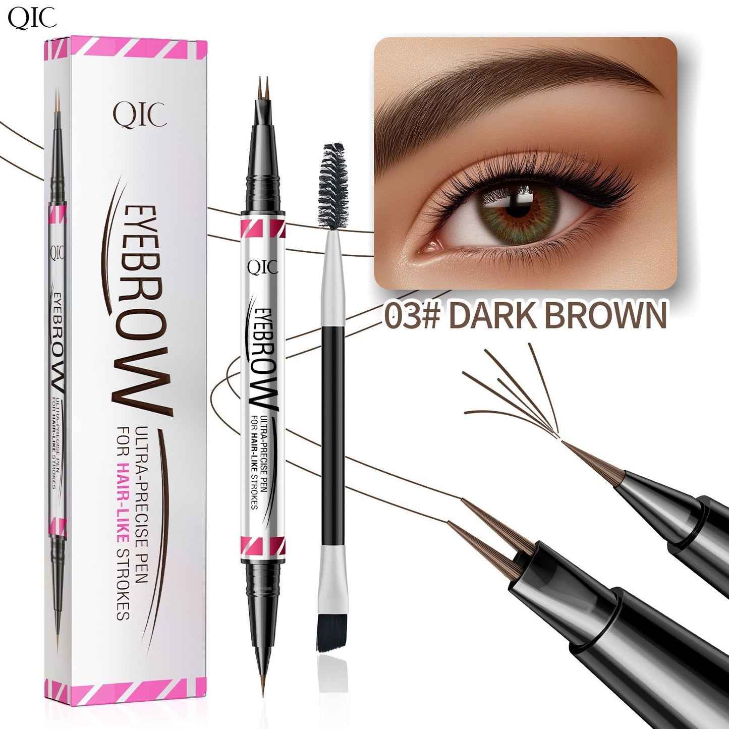 🔥Buy 1 Get 1 Free🔥Dual-Ended Eyebrow Pen😍 - Ultimate for Flawless Brows!