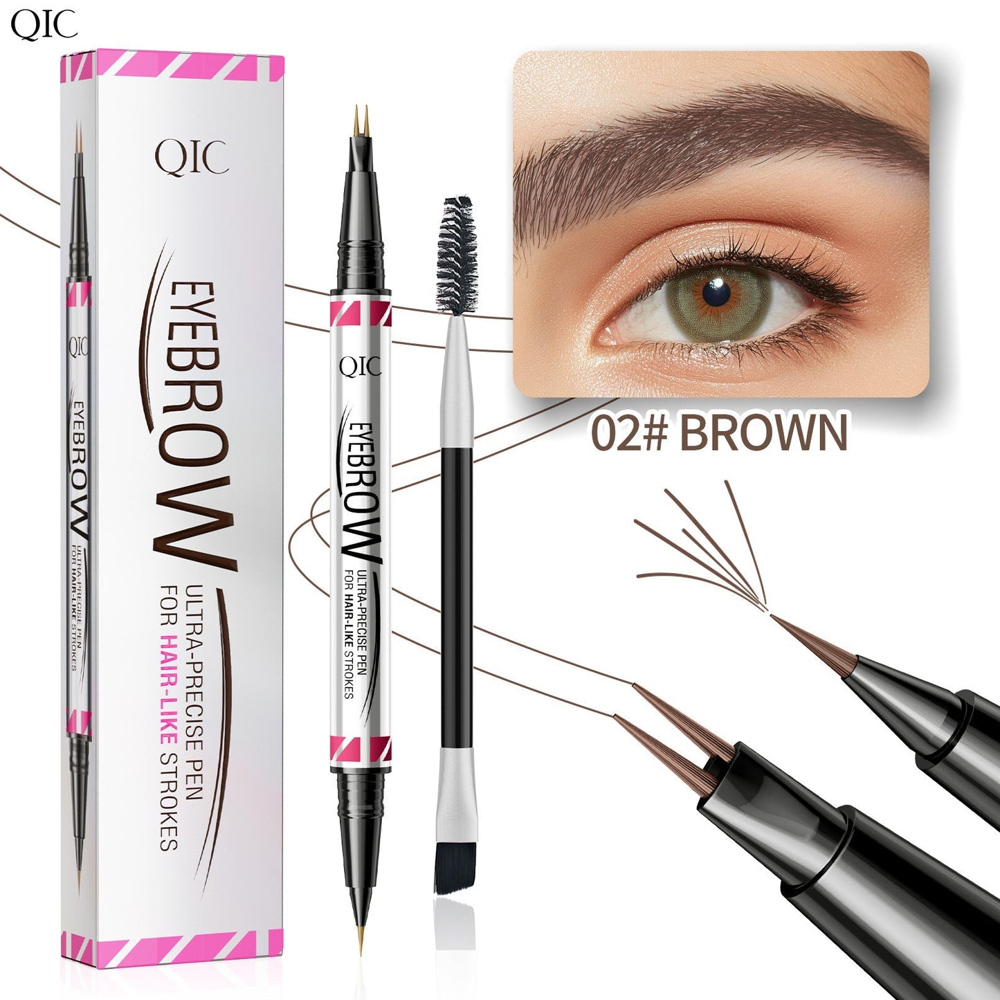 🔥Buy 1 Get 1 Free🔥Dual-Ended Eyebrow Pen😍 - Ultimate for Flawless Brows!